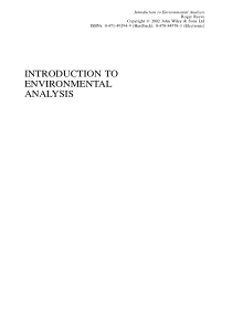 IntroductiontoEnvironmentalAnalysisWiley2002