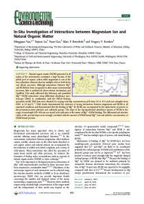 Mg和NOM络合的原位研究