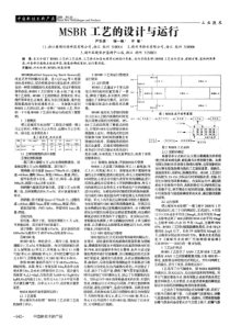 MSBR工艺的设计与运行