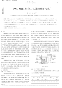 PACMBR组合工艺处理城市污水裴亮