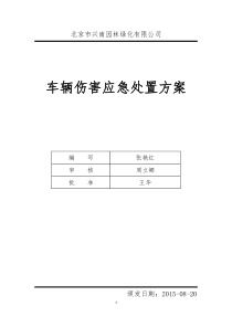 车辆伤害应急处置方案