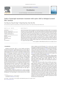 Studyofmunicipalwastewatertreatmentwithoystershell