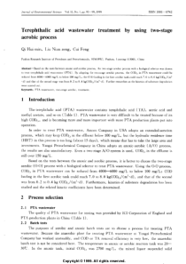 TEREPHTHALICACIDWASTEWATERTREATMENTBYUSINGTWOSTAGE