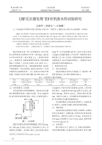 UBF反应器处理TDI有机废水的试验研究完颜华