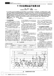 X污水处理站运行效果分析