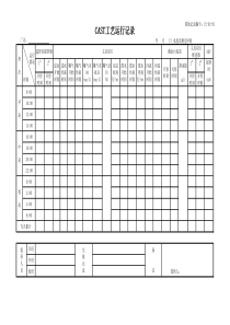 Y20201CAST工艺运行记录