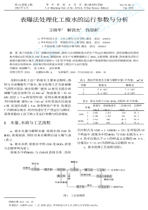 表曝法处理化工废水的运行参数与分析