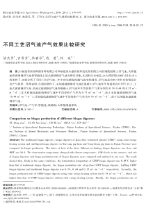 不同工艺沼气池产气效果比较研究