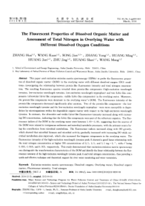 不同溶解氧水平上覆水中DOM荧光特性及总氮含量评估