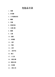 常见危险化学品安全技术说明书MSDS要点