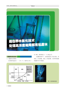 超临界水氧化技术处理高浓度难降解有机废水