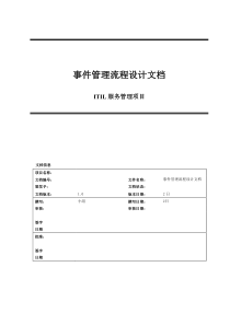 示例：企业事件管理流程设计文档