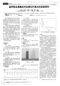 超声联合臭氧技术处理化纤废水的实验研究