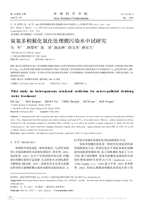 臭氧多相催化氧化处理微污染水中试研究