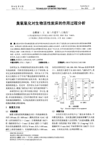 臭氧氧化对生物活性炭床的作用过程分析