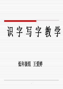 识字写字教学