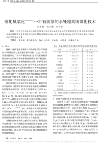 催化臭氧化一种有前景的水处理高级氧化技术李来胜