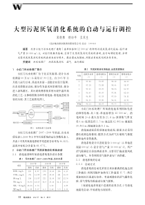 大型污泥厌氧消化系统的启动与运行调控