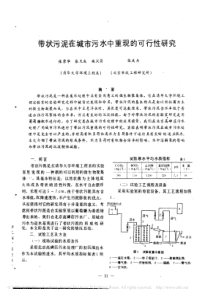 带状污泥在城市污水中重现的可行性研究张崇华1