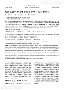 氮素在包气带与饱水层迁移转化的实验研究