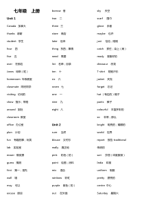 冀教版初中英语单词表(完全版)