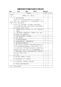 留置尿管的护理操作流程及考核标准