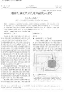 电催化氧化技术处理苯酚废水研究李天成