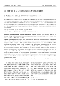 电多相催化反应体系对垃圾渗滤液的降解