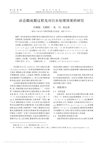 动态膜成膜过程及对污水处理效果的研究