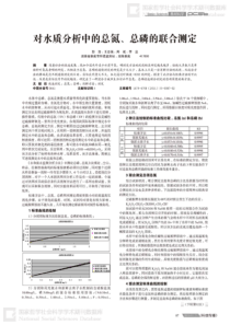 对水质分析中的总氮总磷的联合测定