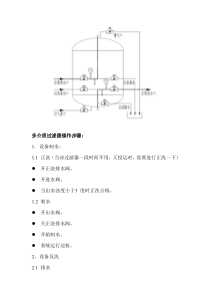 多介质过滤器操作规程