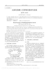 反硝化除磷工艺影响因素研究进展