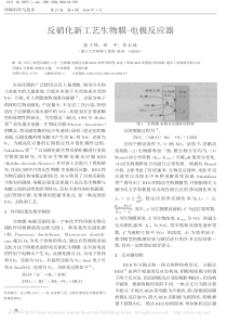 反硝化新工艺生物膜电极反应器张少辉