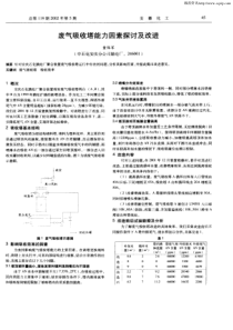 废气吸收塔能力因素探讨及改进