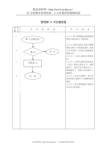 营销部IC卡办理流程