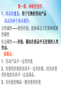 《经济生活》第一单元知识点总结(共14张)