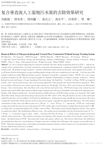 复合垂直流人工湿地污水氮的去除效果研究吴振斌