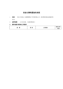 设备仪器购置验收标准流程