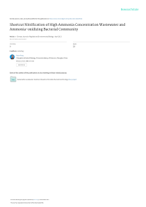 高浓度氨氮废水短程硝化及氨氧化菌群分析