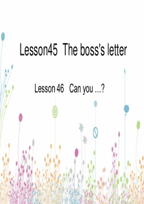 新概念英语一lesson45-46(共35页)