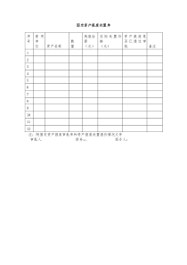 固定资产报废处置单