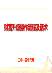 财富升级操作流程及话术(江苏分公司)