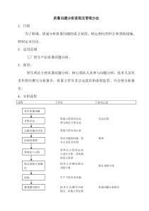 质量问题分析流程