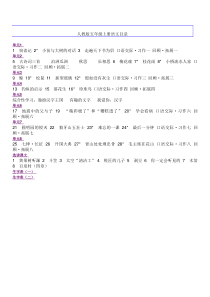 人教版五年级上册语文目录