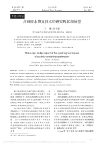 含砷废水修复技术的研究现状和展望马琳