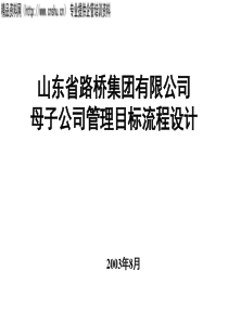 路桥集团母子公司管理目标流程设计