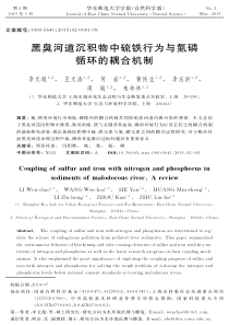 黑臭河道沉积物中硫铁行为与氮磷循环的耦合机制