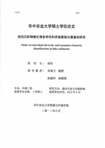 湖泊沉积物微生物多样性和厌氧氨氧化菌鉴别研究