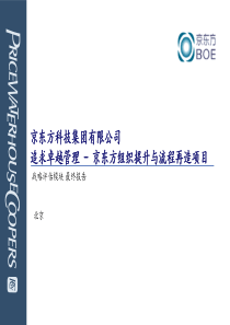 追求卓越管理京东方组织提升与流程再造项目