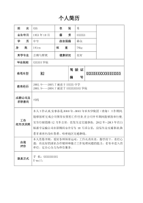 司机应聘个人简历